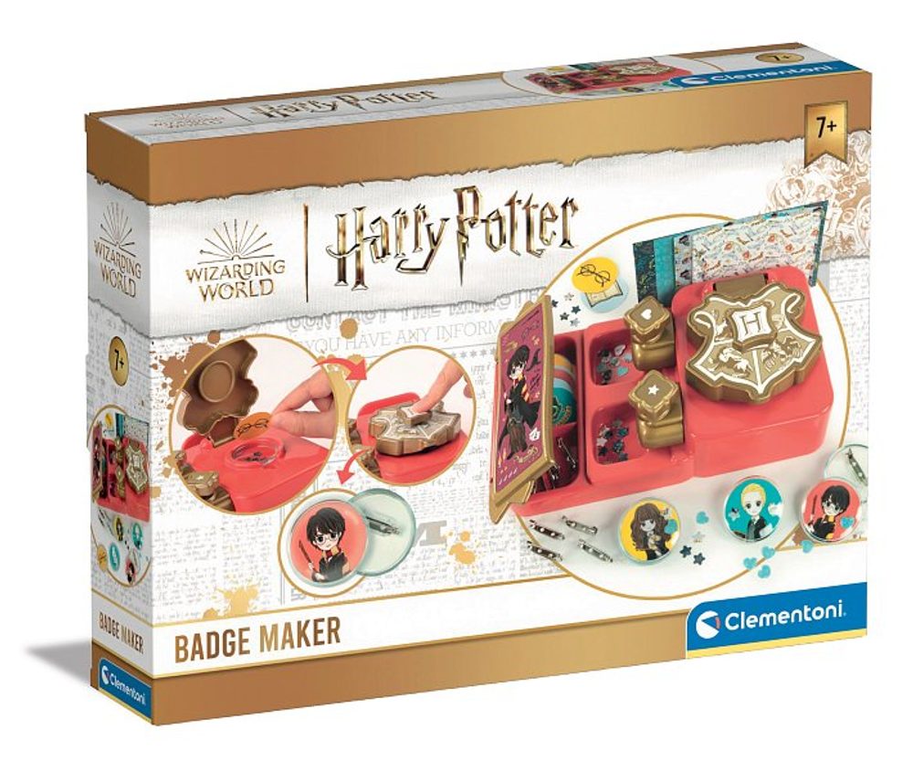 Levně CLEMENTONI Harry Potter - Výroba odznáčků
