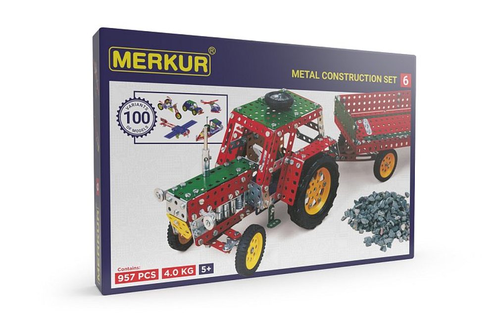 Levně Merkur 6 stavebnice, 957 dílů, 100 modelů