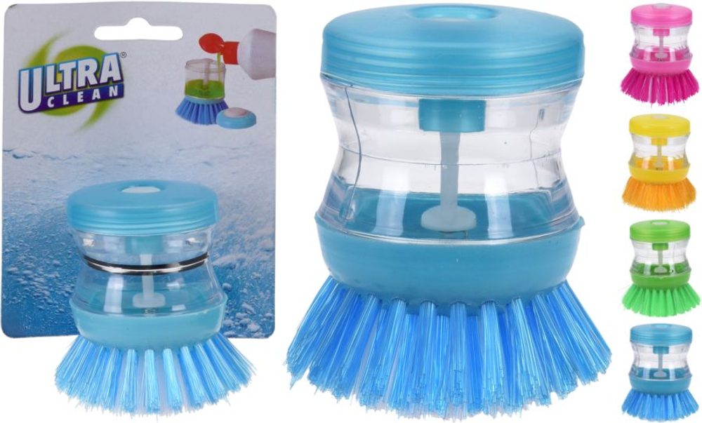 Levně kartáč na nádobí plnící, dávk., plast