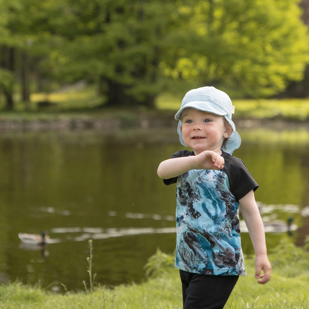 ESITO Tričko s krátkým rukávem Marble - modrá - 140 modrá