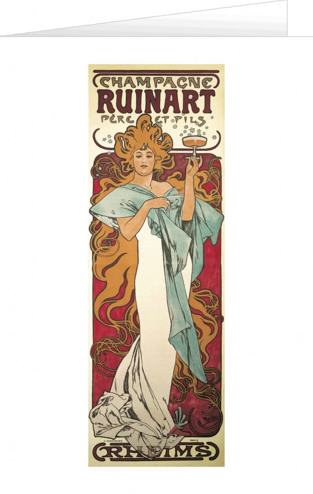 Levně Presco Group Blahopřání Alfons Mucha – Champagne Ruinart
