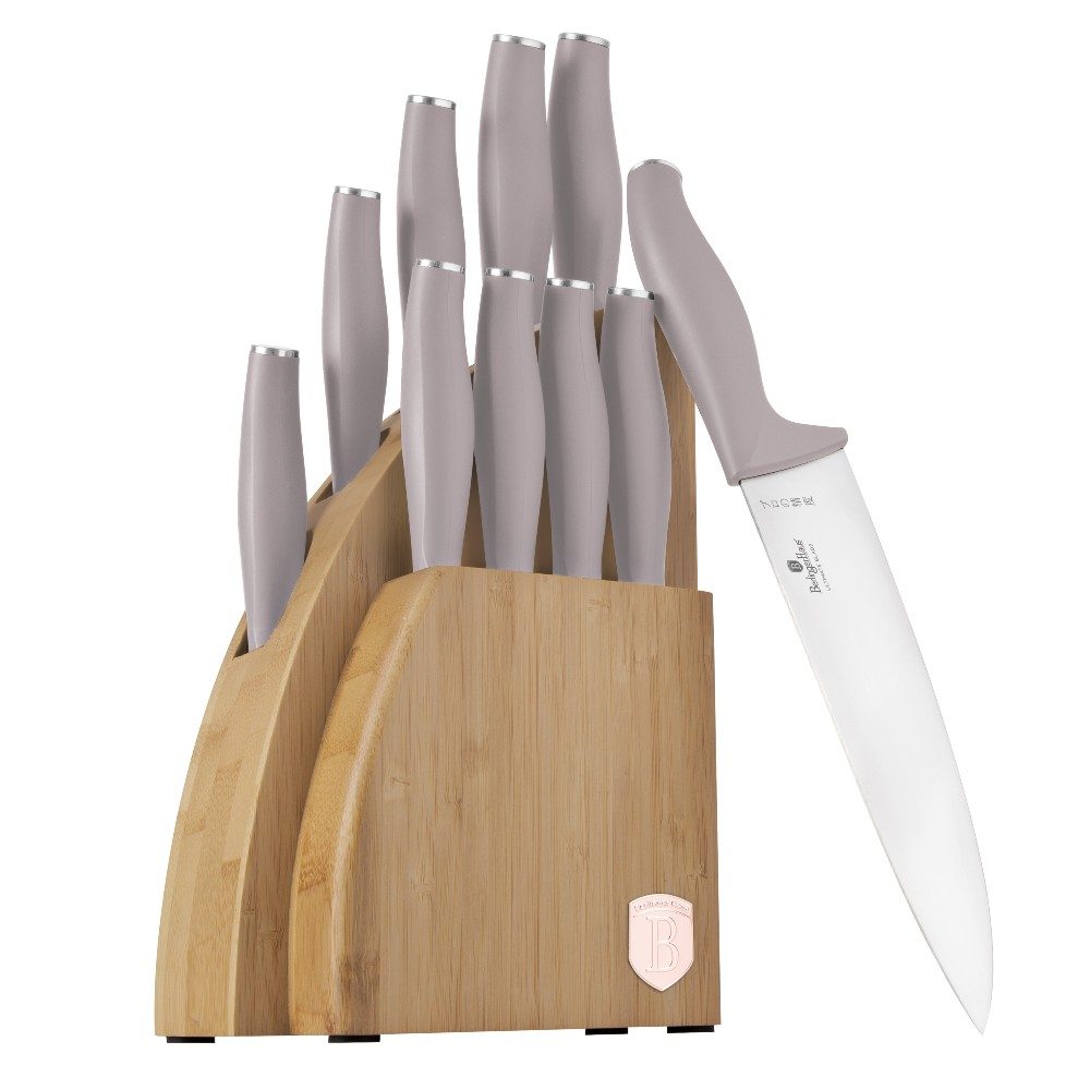 Levně BERLINGERHAUS Sada nožů se stojanem BAMBOO 10 ks Taupe Collection BH-3122