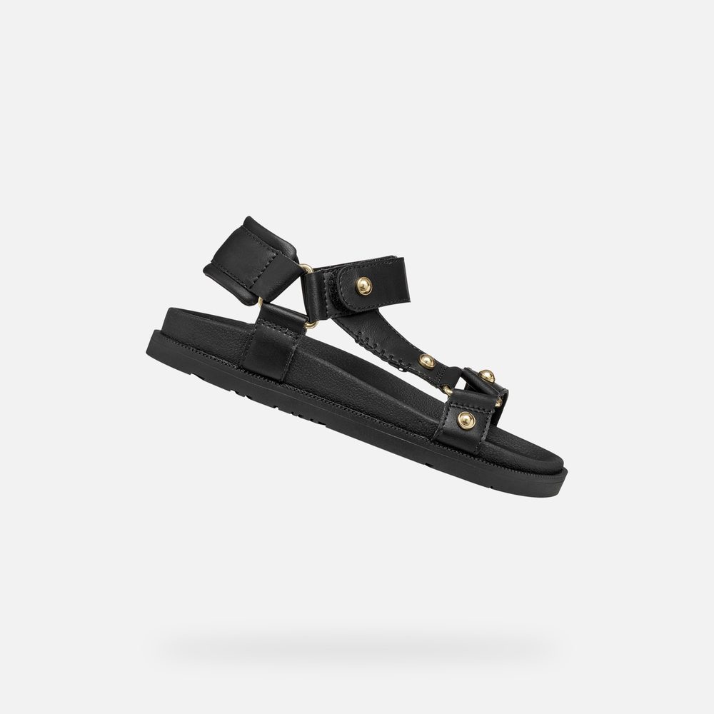 Levně Černé dívčí sandály Geox Sandal Foammentera - 31