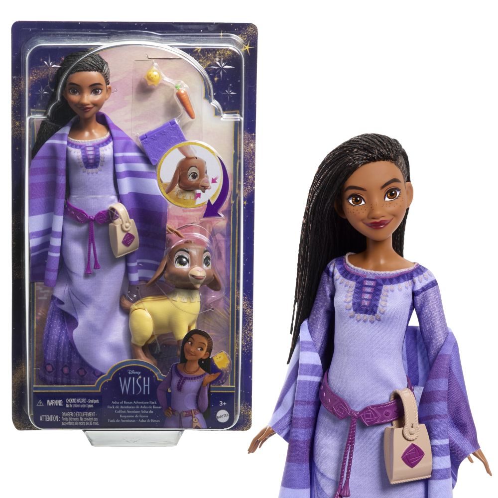 Levně DISNEY PŘÁNÍ PANENKA SE ZVÍŘECÍM KAMARÁDEM NA CESTÁCH