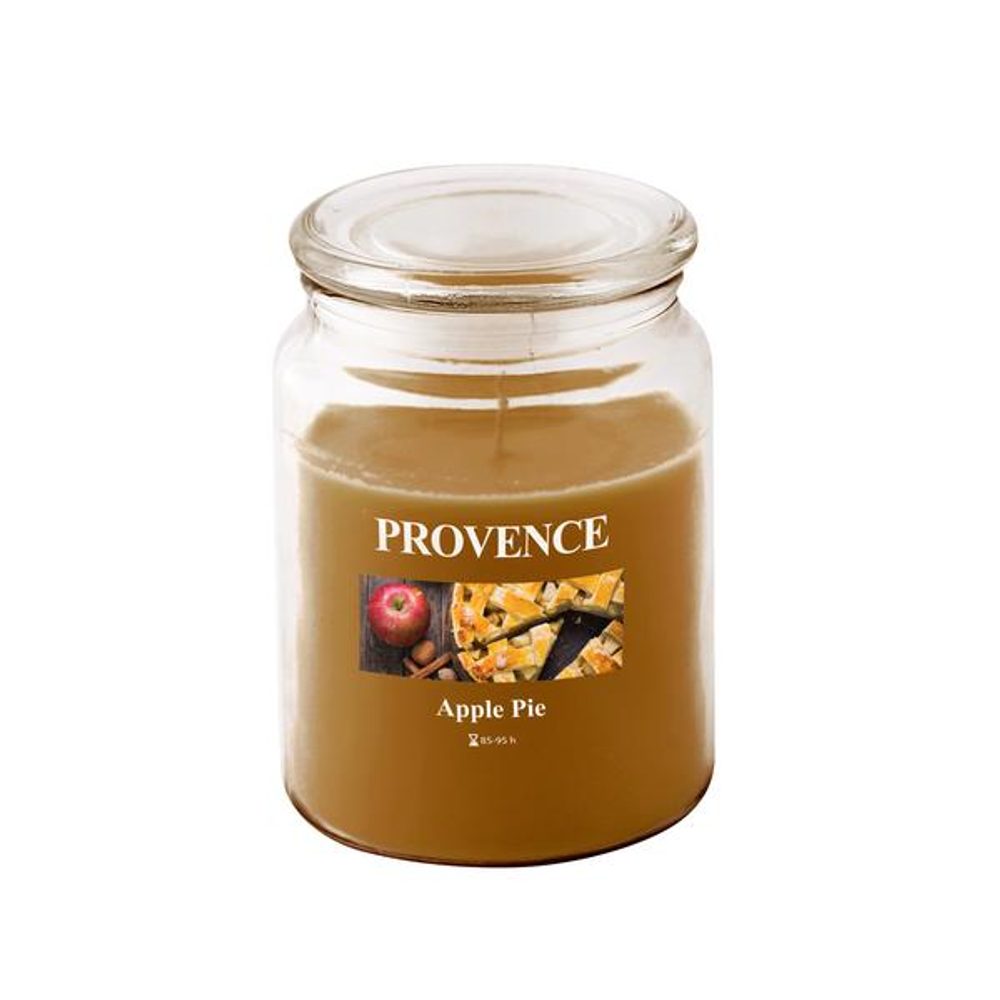 Levně Provence SVÍČKA VE SKLE S VÍČKEM 510G, JABLEČNÝ ZÁVIN