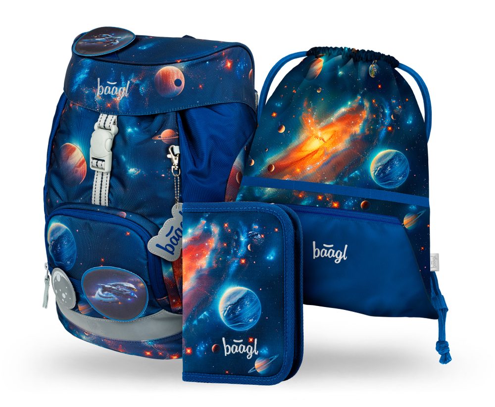 Levně BAAGL SET 3 AIRY Vesmír: batoh, penál, sáček