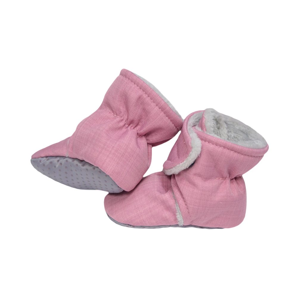 Levně ESITO Capáčky barefoot Softshell Lamb Antique pink - růžová / 2 - délka stélky: 12 cm - 3 - délka stélky: 13 cm růžová