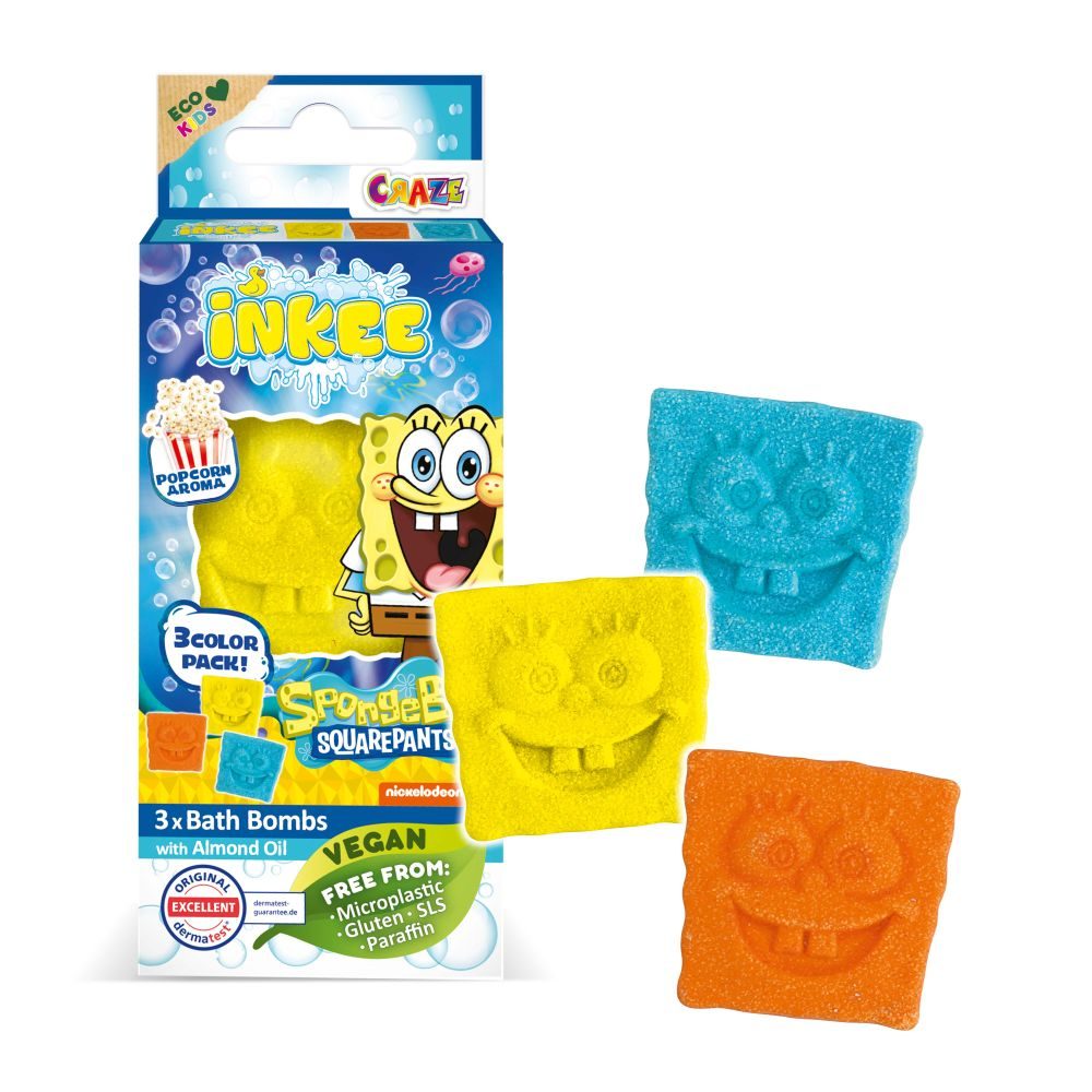 Levně INKEE - Mini pack šumivá bomba - Sponge Bob