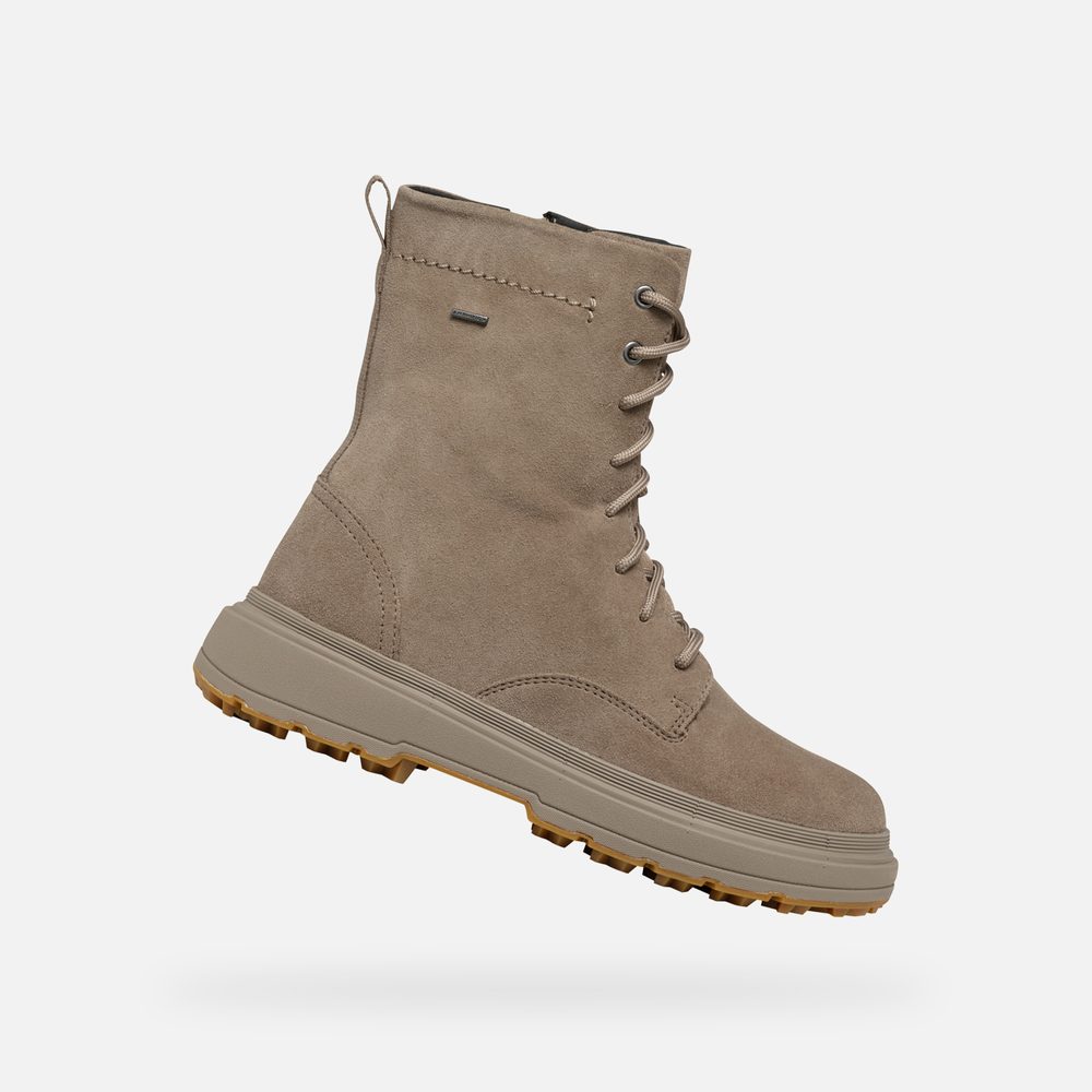 Béžová dámská kotníková obuv Geox Lamidie + Grip Abx - 35