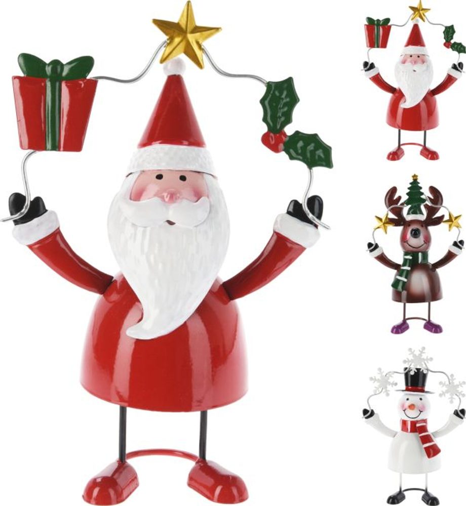 Levně figurka VÁNOČNÍ 18cm, různé druhy, kov