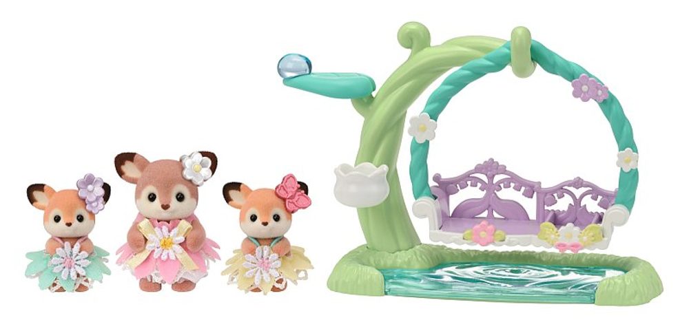 Levně Sylvanian family Jelínci na květinové houpačce