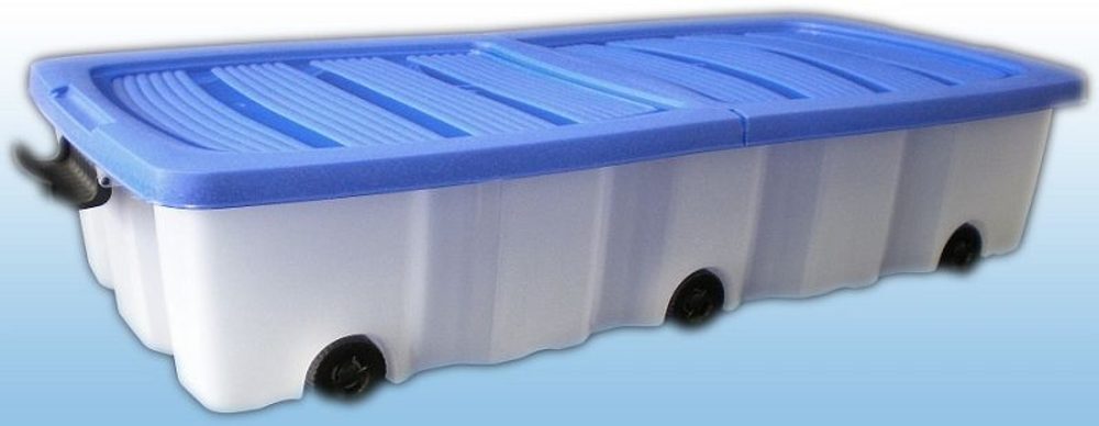 Levně box 55,0l,80x40x17cm, dělené víko, kolečka, plast