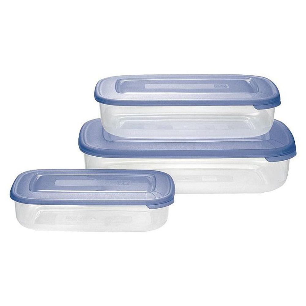 Levně box-sada 3ks, 3,0l, 1,88l, 0,93l, obd. modrý, plast