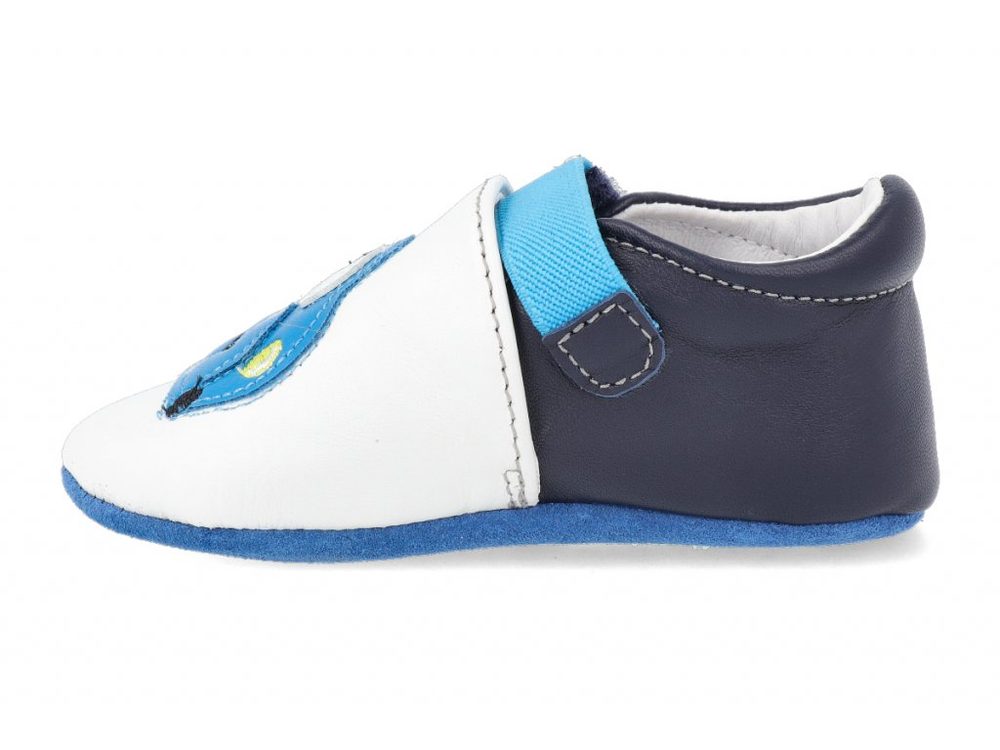 DDstep Dětské kožené capáčky  - Autíčko (White) - S (obrázek 4)