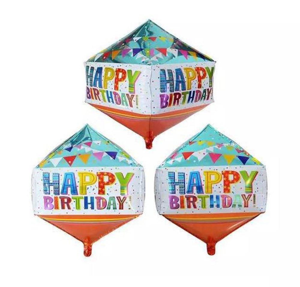 Levně TORO BALÓNEK "HAPPY BIRTHDAY",TVAR DIAMANT, 39,5X73,6CM