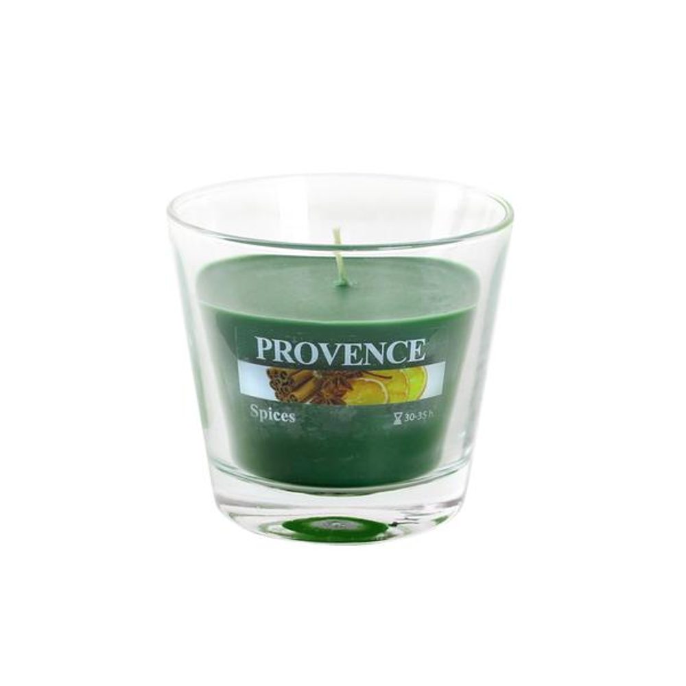 Levně Provence SVÍČKA VE SKLE 140G, KOŘENÍ