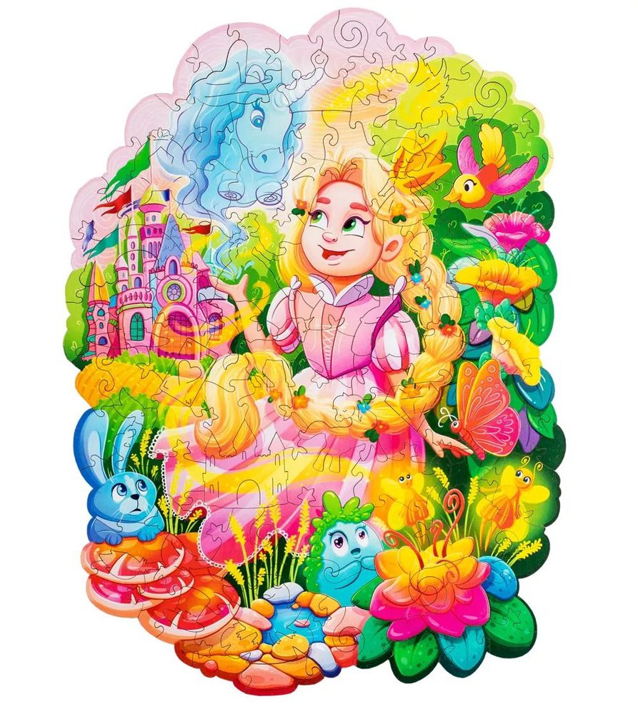 Levně DŘEVĚNÉ BAREVNÉ PUZZLE - Amelia Princess of Magic