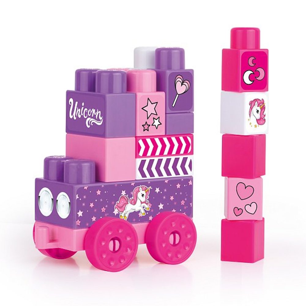 Levně DOLU Unicorn Maxi kostky v tašce se zipem, 20ks
