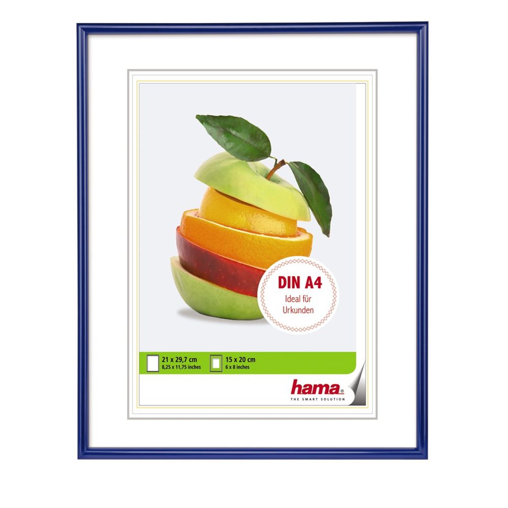 Levně Hama rámeček plastový SEVILLA, modrá, 21x29,7 cm, průhledný plast