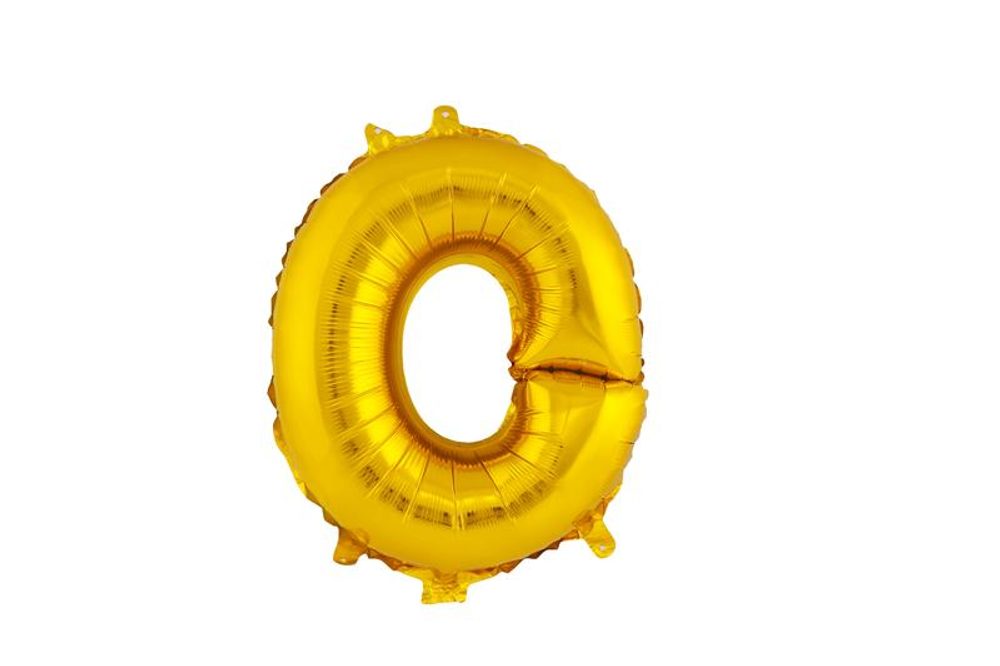 Levně TORO BALÓNEK PÍSMENKO "O", VEL.: CCA 30CM, MATNĚ ZLATÁ