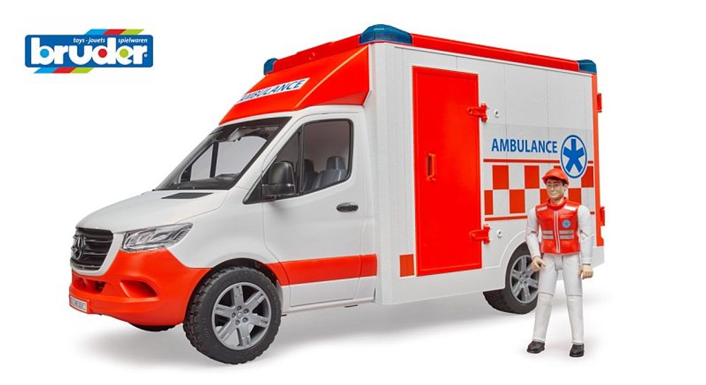 Levně BRUDER Záchranná auta - MB Sprinter ambulance s řidičem