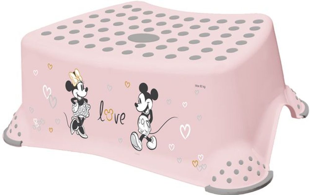 Levně taburetka 40x28,v.14cm sever.růžová, MINNIE, plast