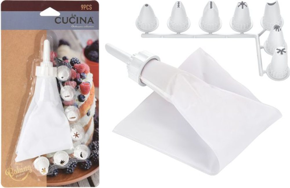 Levně zdobička sáček+ 8špiček CUCINA