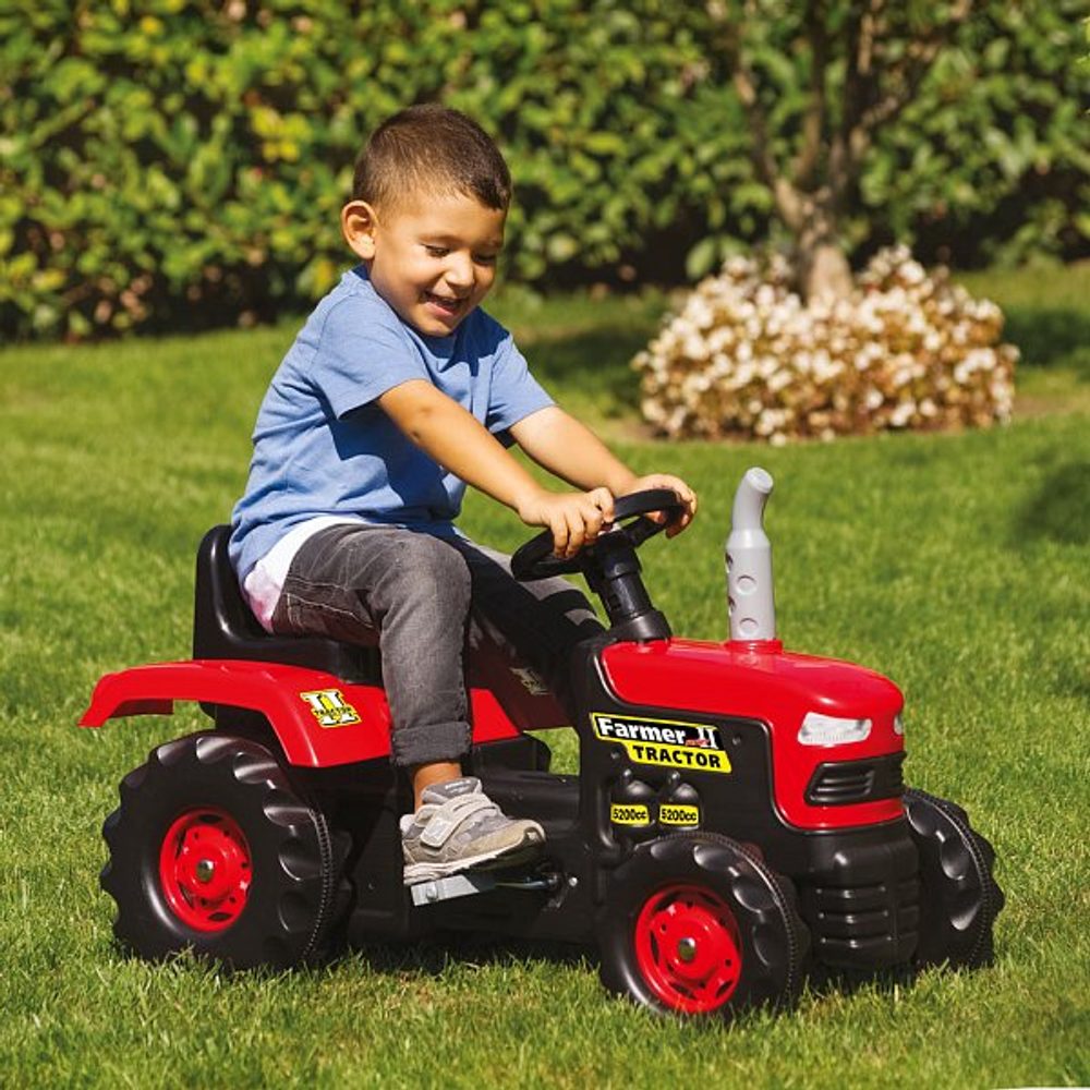 Levně DOLU Velký šlapací traktor,červený