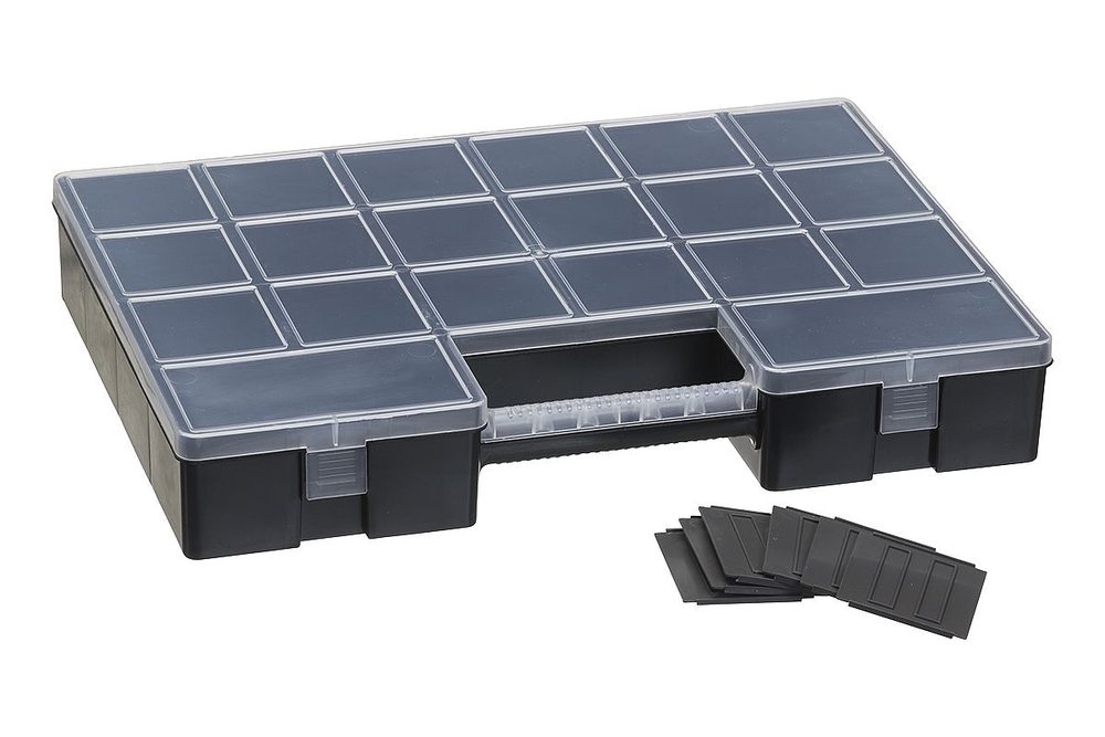 Levně box LUXOR HOBBY W/12, 35,5x25,5X5,6cm, 12xdělítka, plast