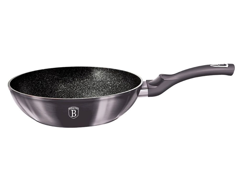 Levně BERLINGERHAUS Pánev WOK s mramorovým povrchem 28 cm Carbon PRO Line BH-6900