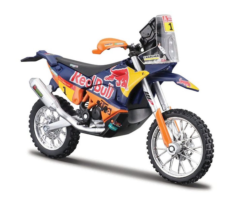 Levně Bburago - Motocykl, CYCLE, Red Bull KTM Rally 2019 (Dakar Rally), 1:18