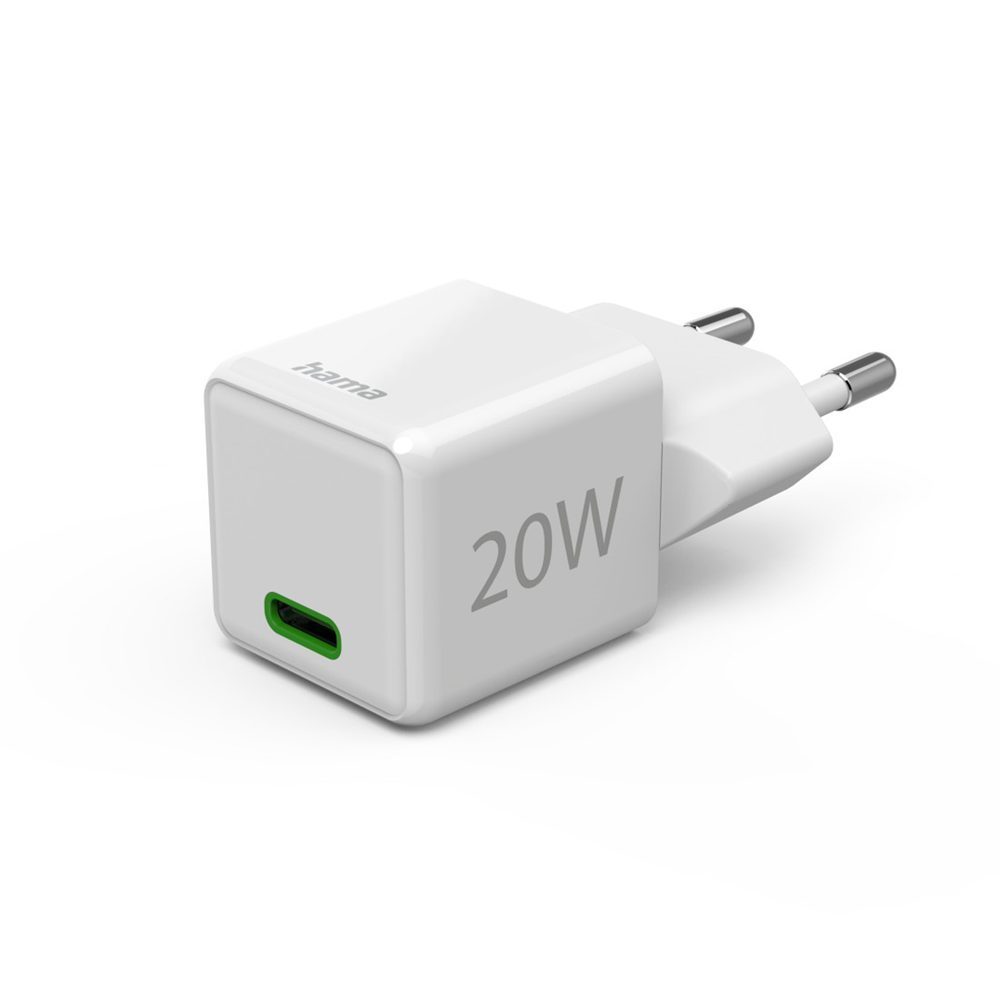 Levně Hama rychlá USB nabíječka, USB-C PD/QC 20 W, super-mini