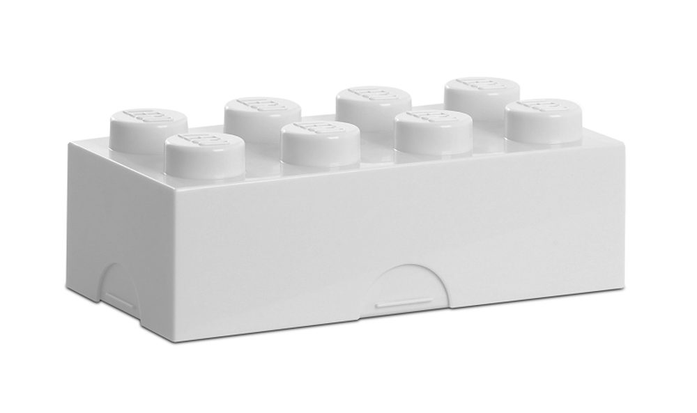 Levně LEGO box na svačinu 100 x 200 x 75 mm - bílá