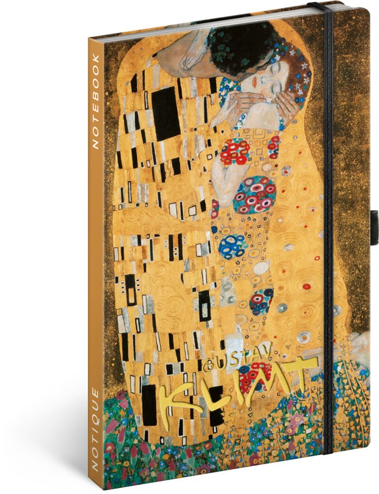 Levně NOTIQUE Notes Gustav Klimt, linkovaný, 13 x 21 cm