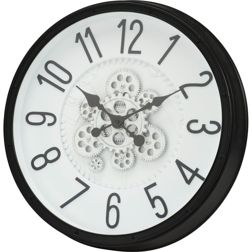 SEGNALE Nástěnné hodiny s pohyblivým mechanismem 51 cm černá KO-837363020