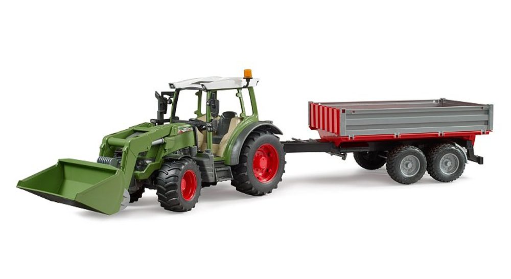 Levně BRUDER Farmer - Fendt Vario 211 traktor s vlekem a nakladačem