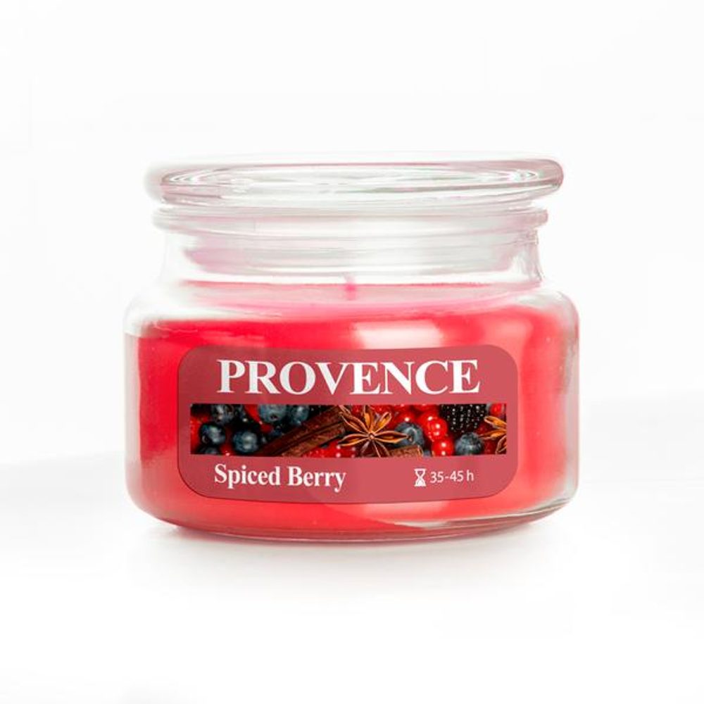 Levně Provence SVÍČKA VE SKLE S VÍČKEM 200G SPICED BERRY, 1 KNOT