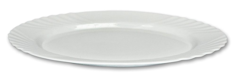 Levně talíř 36cm ovál EBRO bílý, opál.sklo
