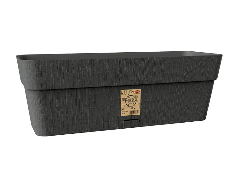 Levně truhlík 50cm GRAFIT ETHICA+miska