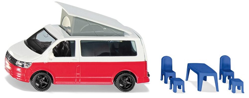 Levně SIKU Super - VW T6 California s pohyblivou střechou a příslušenstvím