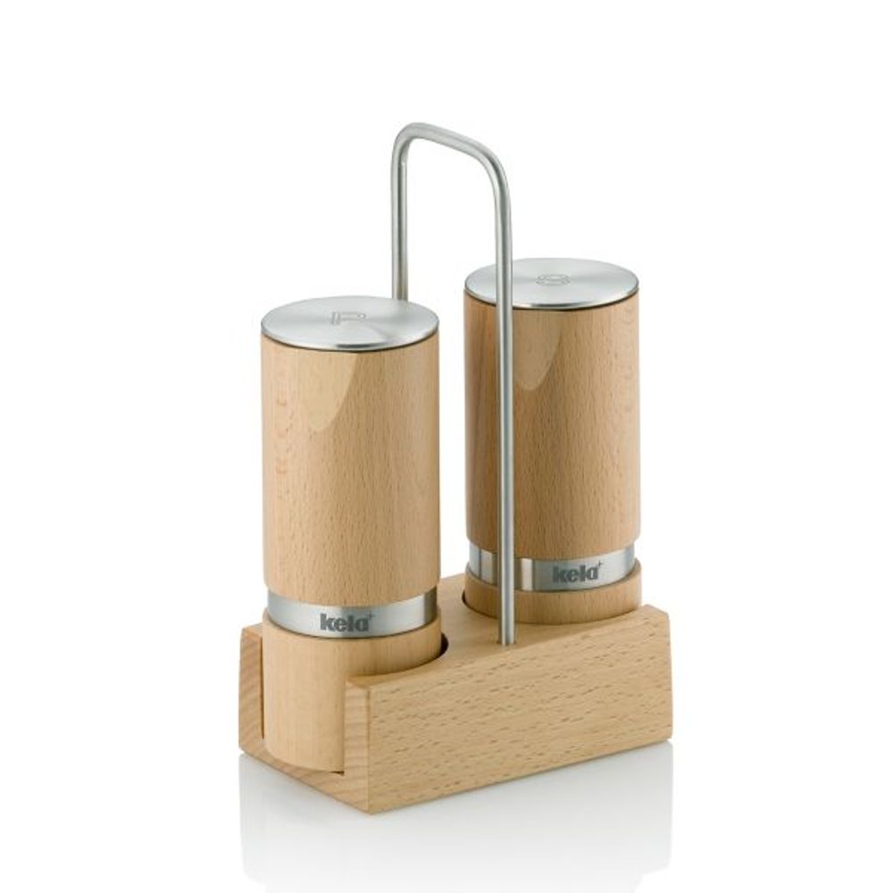 Levně KELA Dochucovací sada na pepř a sůl 3 ks KAURI Buk KL-12193