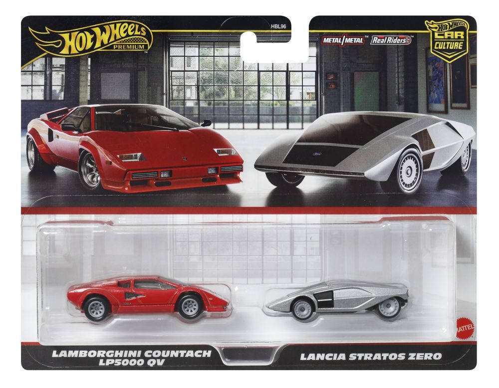 Levně Hot Wheels 2ks prémiový angličák - Lancia/Lambo