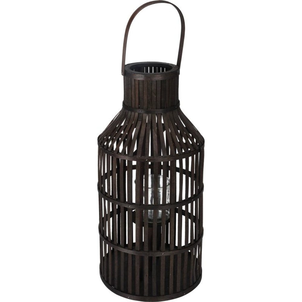 Levně PROGARDEN Lucerna na svíčku 22 x 58 cm dřevo hnědá KO-435105530