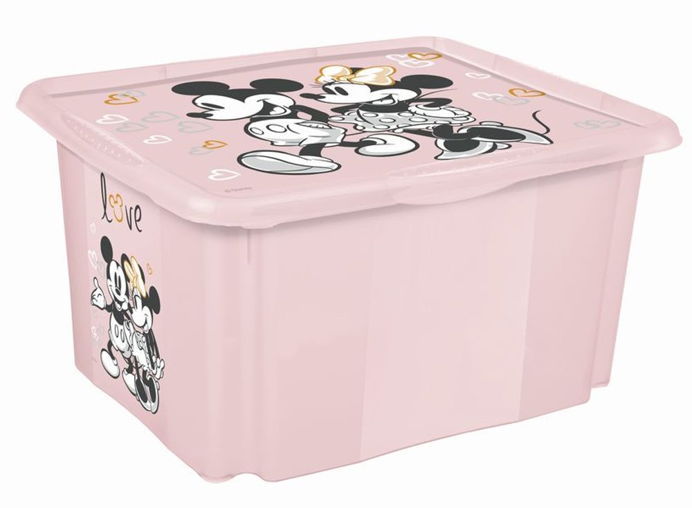 Levně box 24,0 l MICKEY, sev.růž., 42,5x35,5x22,5cm, plast