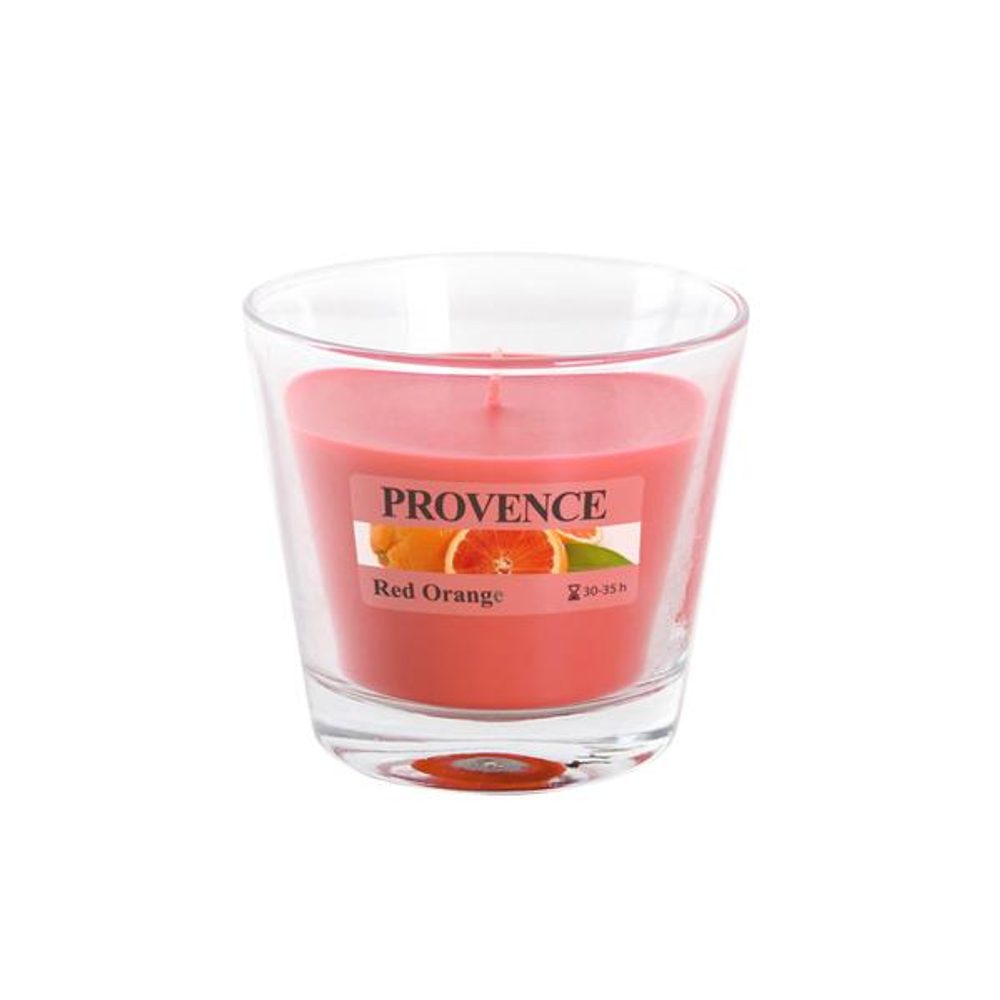Levně Provence SVÍČKA VE SKLE 140G, ČERVENÝ POMERANČ