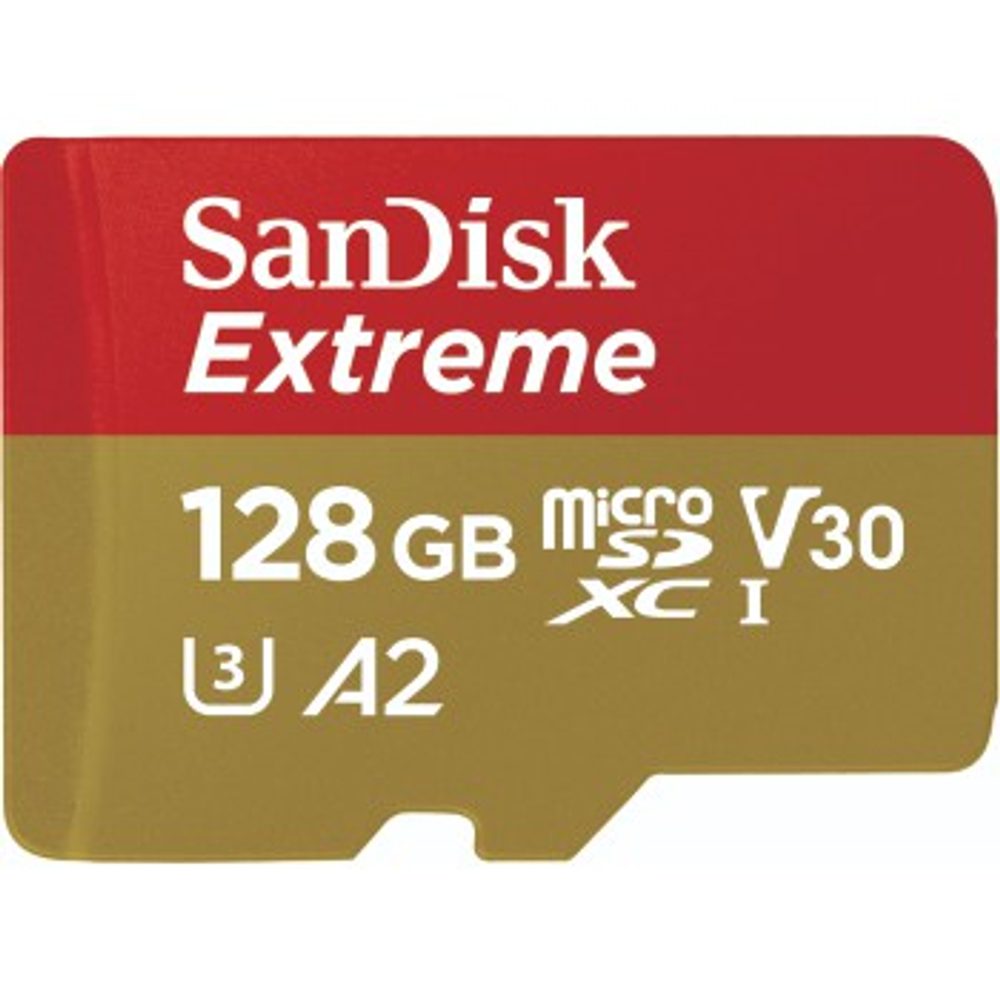 Levně SanDisk Extreme microSDXC card for Mobile Gaming 128 GB 190 MB/s and 90 MB/s, A2 C10 V30 UHS-I U3