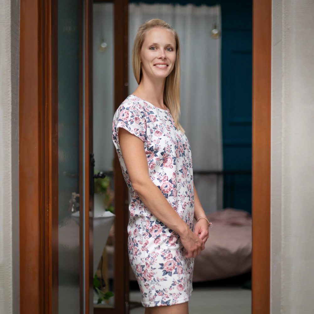 ESITO Dámská noční košile Kouzelná růže - slonová kost - 34 slonová kost