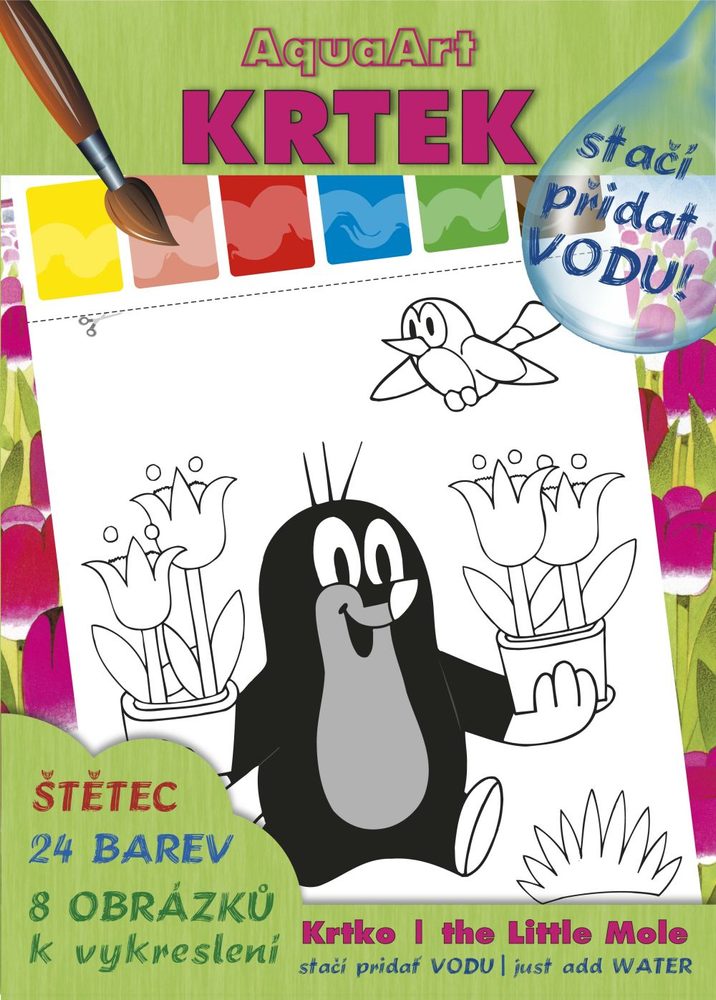 Levně AquaArt A4 "Stačí přidat vodu"+ štětec - Krtek 2