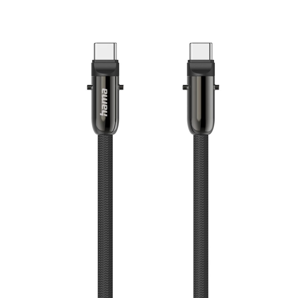 Levně Hama USB-C kabel a šňůrka na mobil 2v1, 1,2 m, černá