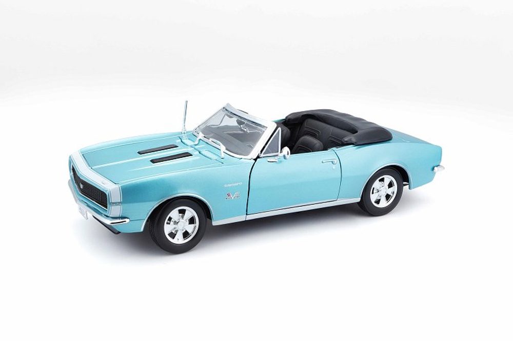 Levně Maisto - 1967 CHEVROLET CAMARO SS 396 CONVERTIBLE, metal tyrkysová, 1:18